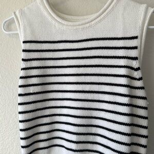 Striped Sleeveless Knit Top